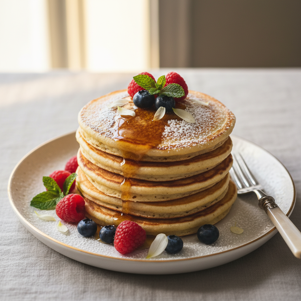 Photo de Recette de pancakes sans beurre aériens et savoureux