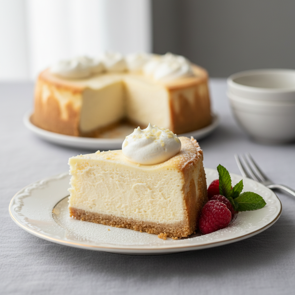 Photo de Recette de cheesecake new-yorkais onctueux et vanillé