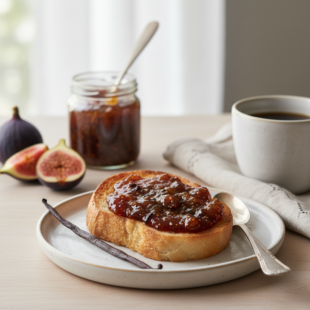 Photo de Recette de confiture de figues onctueuse à la vanille