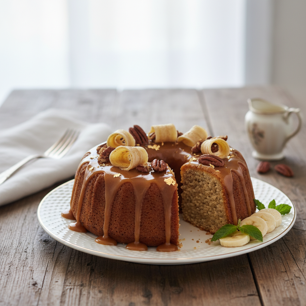 Photo de Recette de gâteau à la banane fondant au beurre noisette