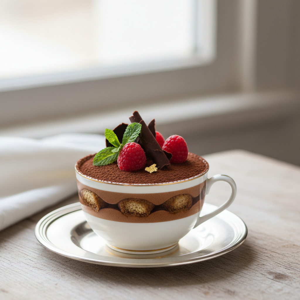 Photo de Recette de tiramisu chocolat noir intense et onctueux