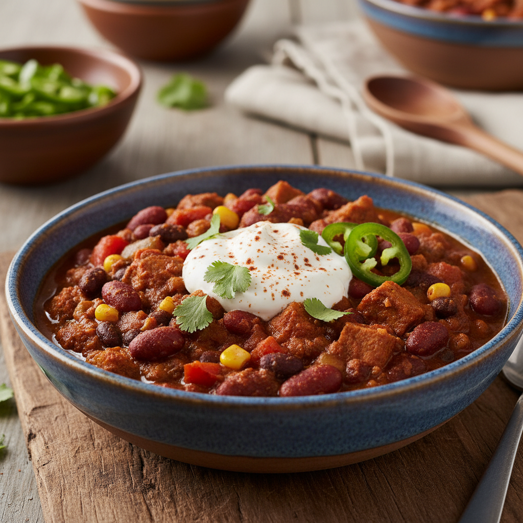 Photo de Recette du chili sin carne savoureux et épicé