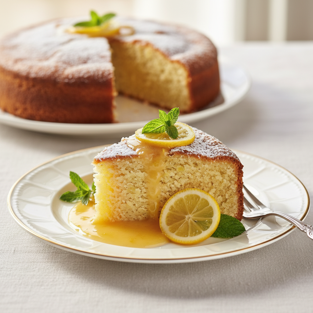 Photo de Recette de gâteau rapide et facile au yaourt et citron