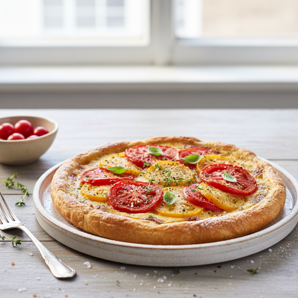 Photo de Recette de la tarte tomate et moutarde croustillante