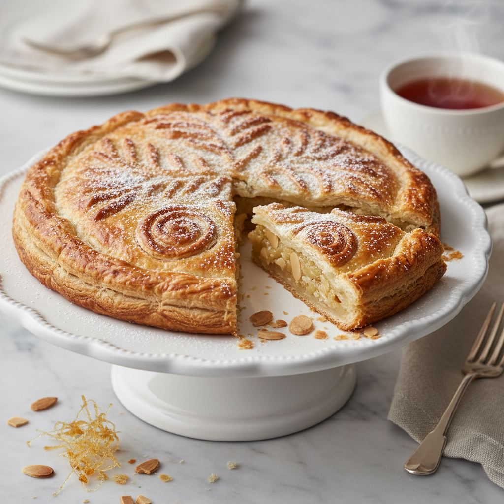 Photo de Recette de galette frangipane feuilletée faite maison