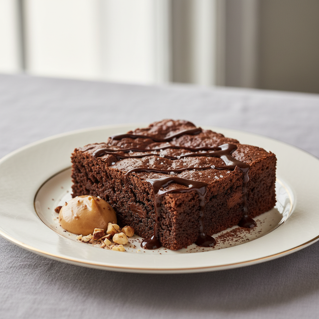 Photo de Recette de brownie américain au chocolat et beurre noisette