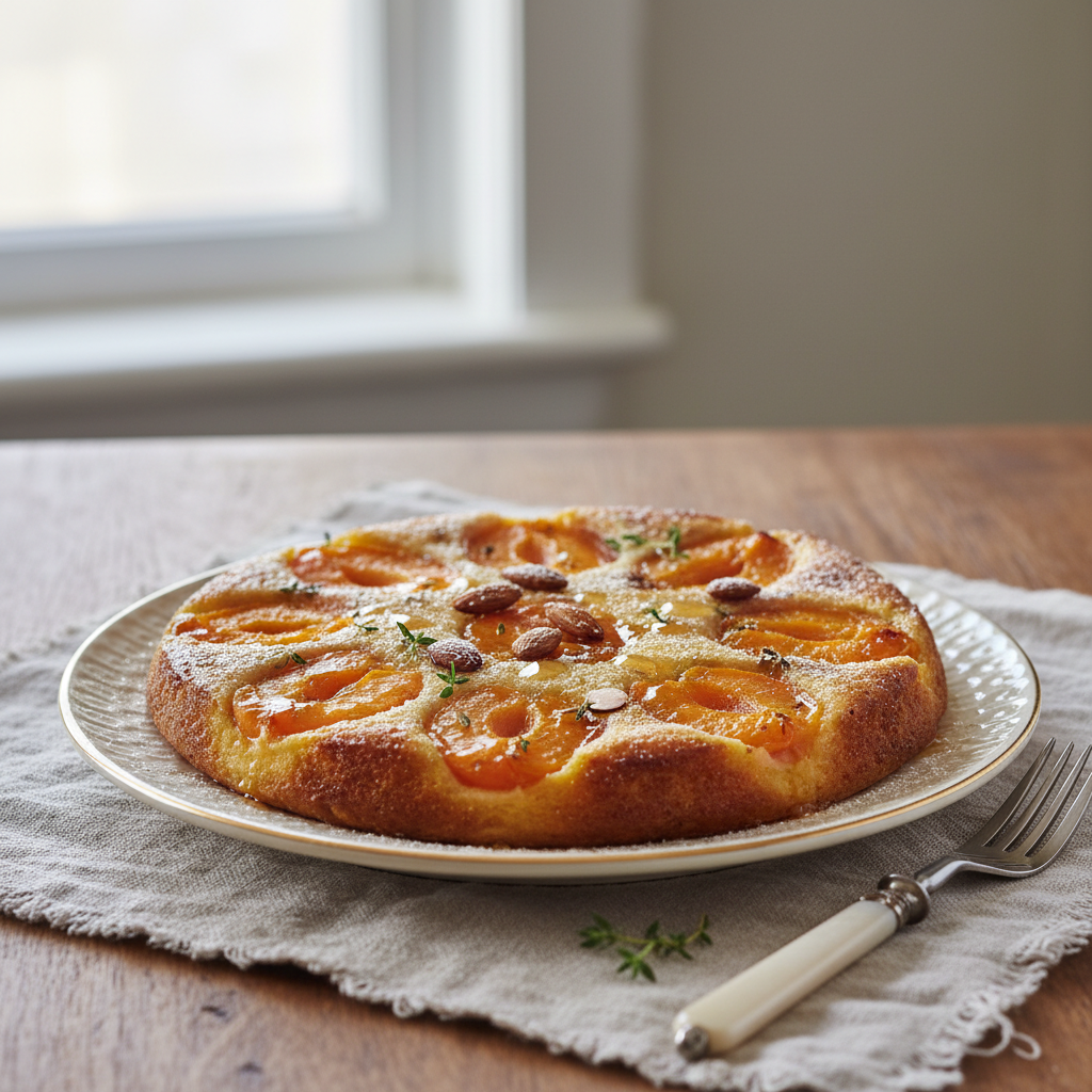 Photo de Recette d'un clafoutis aux abricots mielleux et fondant