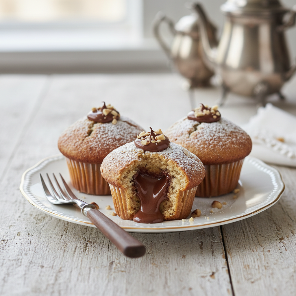 Photo de Recette de muffins au Nutella au cœur fondant