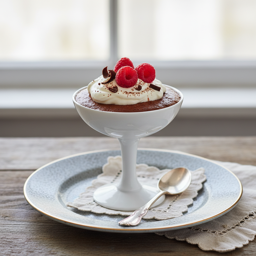 Photo de Recette de la mousse au chocolat onctueuse à l'ancienne