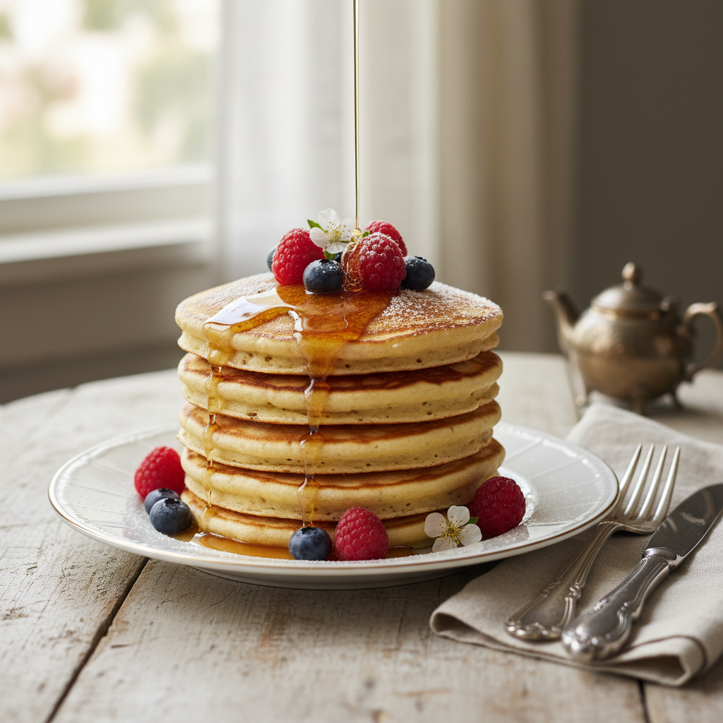Photo de Recette des pancakes américains épais et aériens