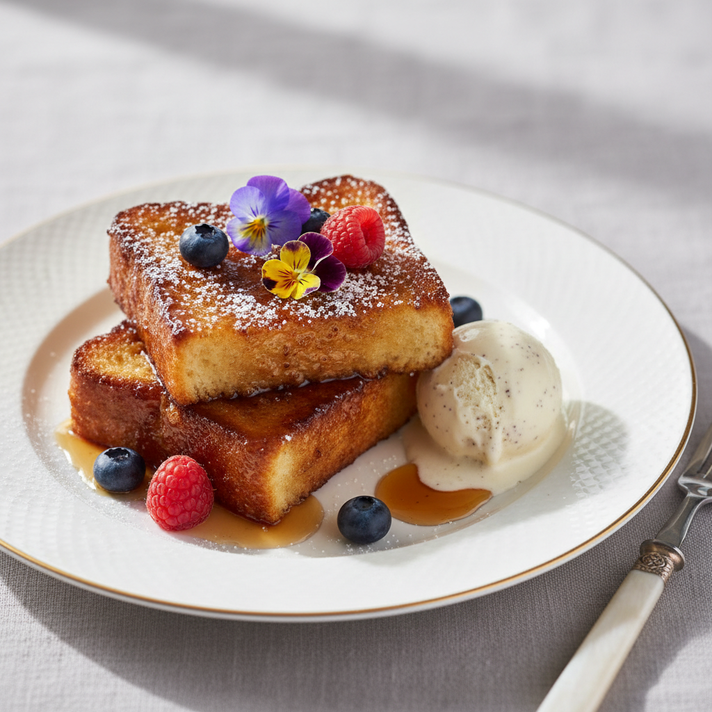 Photo de Recette de brioche perdue fondante au sucre muscovado