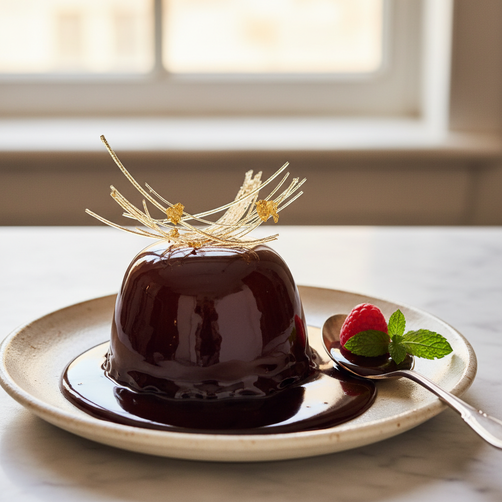 Photo de Recette du glaçage au chocolat noir intense et soyeux