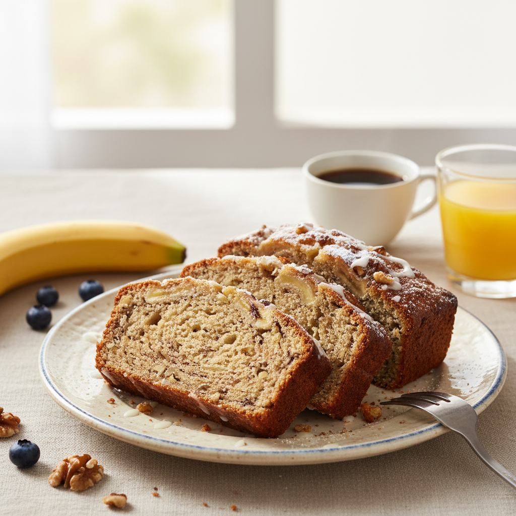 Photo de Recette du pain aux bananes gourmand et ultra moelleux