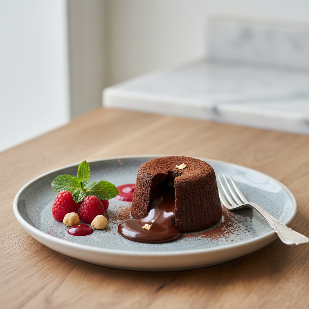 Photo de Recette de fondant au chocolat au cœur coulant parfait