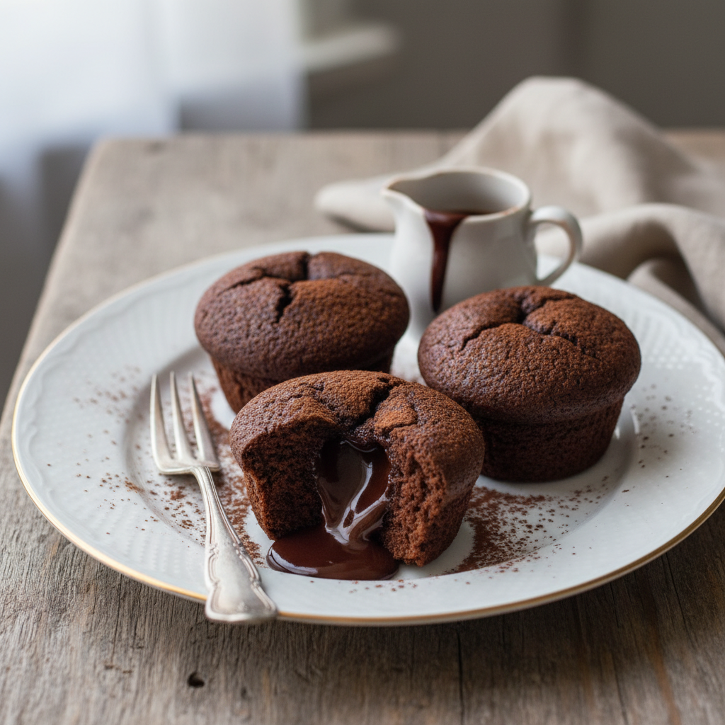 Photo de Recette de muffins tout chocolat au cœur tendre