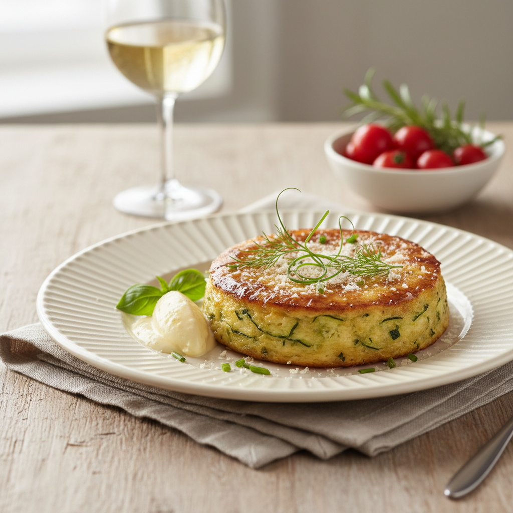 Photo de Recette de flan de courgette fondant au parmesan