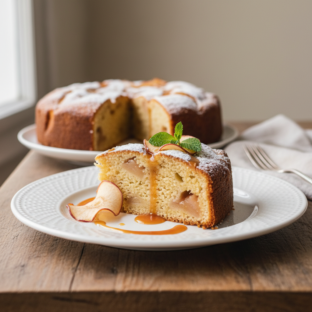 Photo de Recette de gâteau de pommes grand-mère ultra moelleux