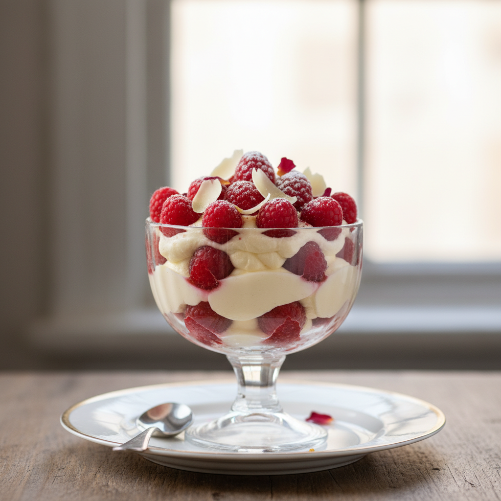 Photo de Recette de tiramisu framboise gourmand aux biscuits roses