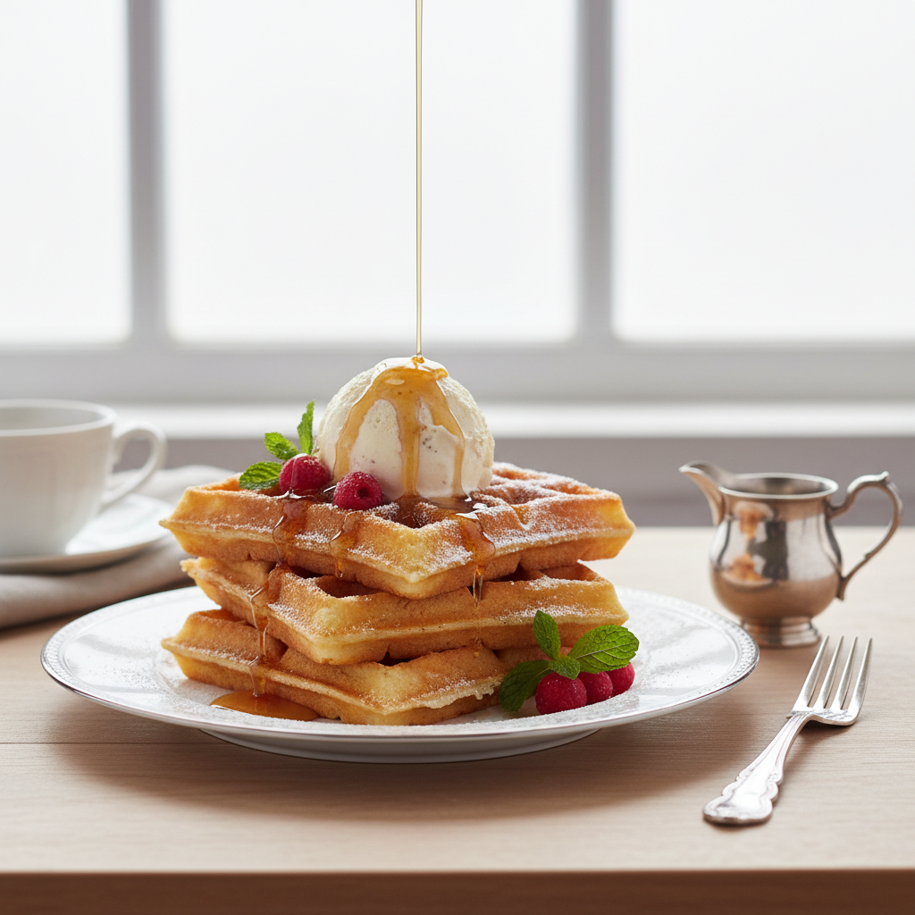 Photo de Recette de pâte à gaufres croustillantes et légères