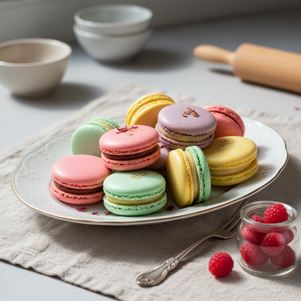 Photo de Recette de macarons maison à la coque lisse et brillante