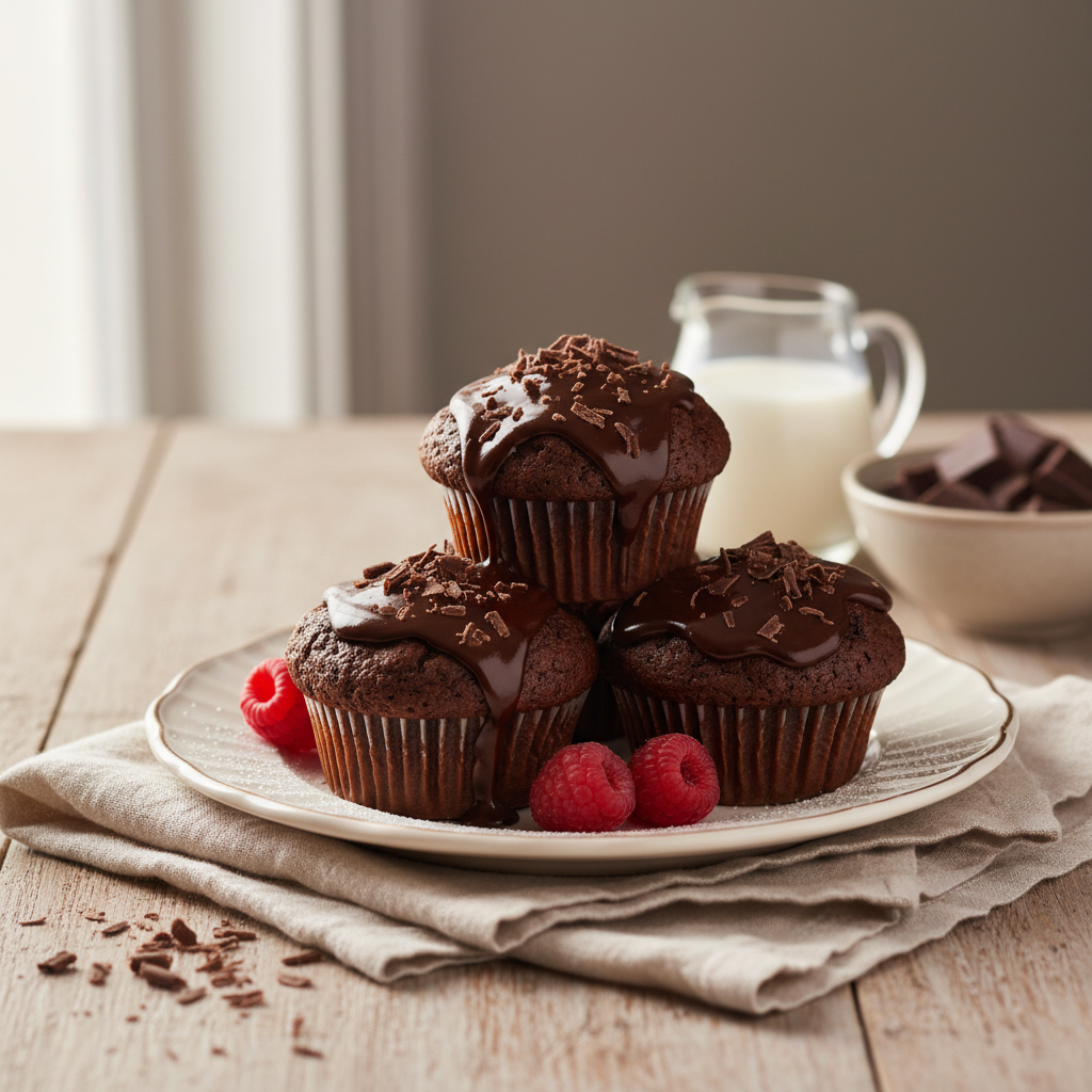 Photo de Recette des muffins au chocolat ultra moelleux