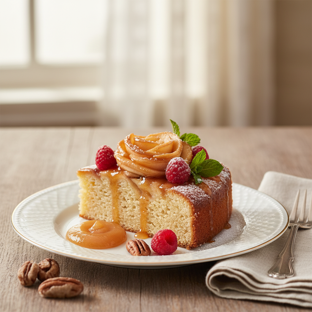 Photo de Recette du moelleux aux pommes traditionnel et fruité