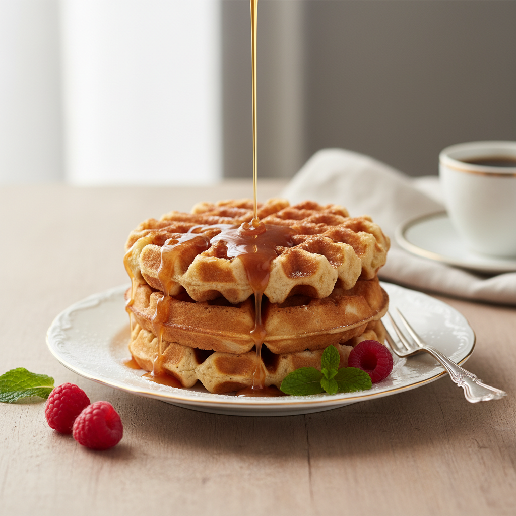 Photo de Recette de gaufres liégeoises fondantes et caramélisées