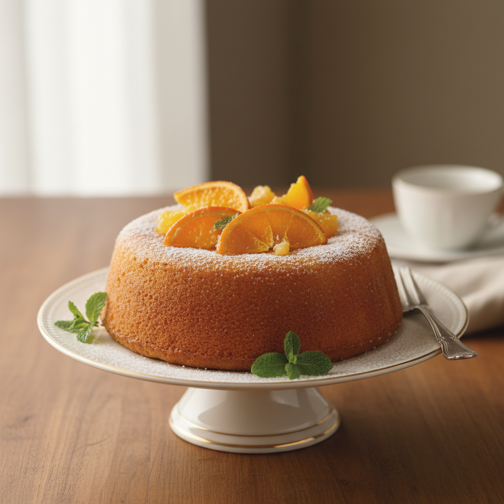Photo de Recette de gâteau à l'orange fondant façon grand-mère