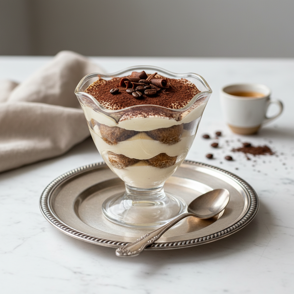 Photo de Recette de tiramisu italien traditionnel au café fort