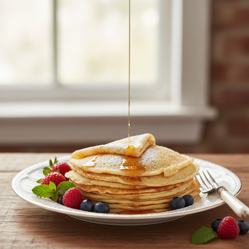 Photo de Recette des crêpes familiales légères et inratables