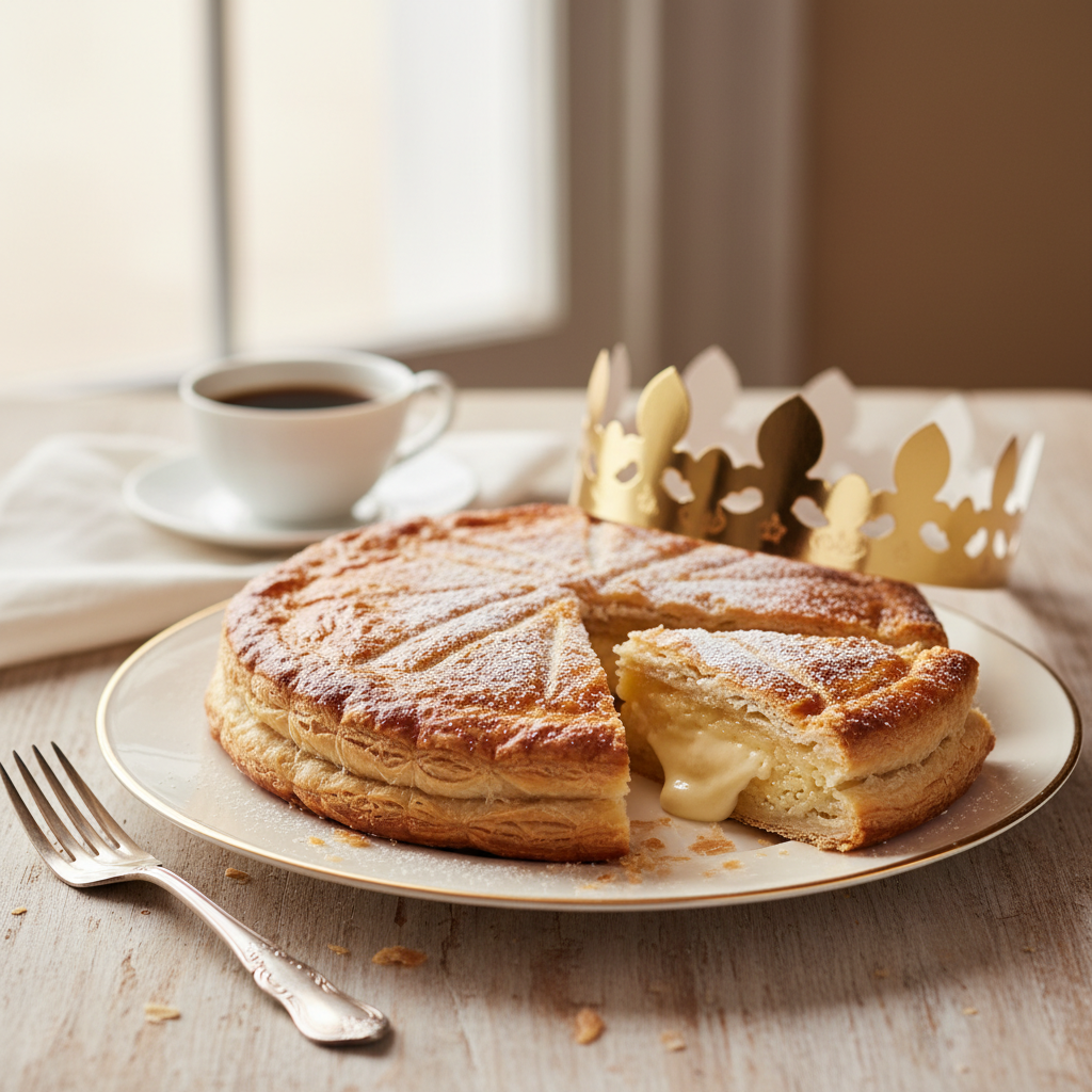 Photo de Recette de galette des rois feuilletée à la crème d'amande