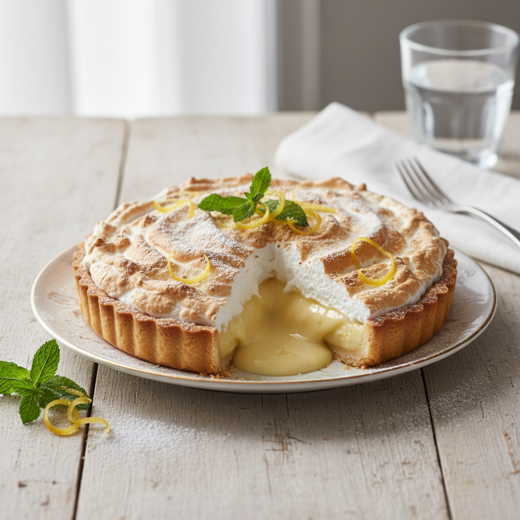 Photo de Recette de tarte aux citrons artisanale et fondante