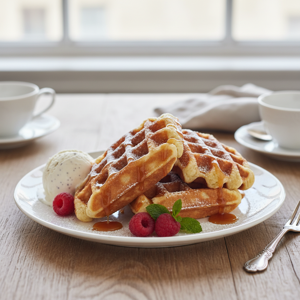 Photo de Recette de gaufres de Liège traditionnelles et fondantes
