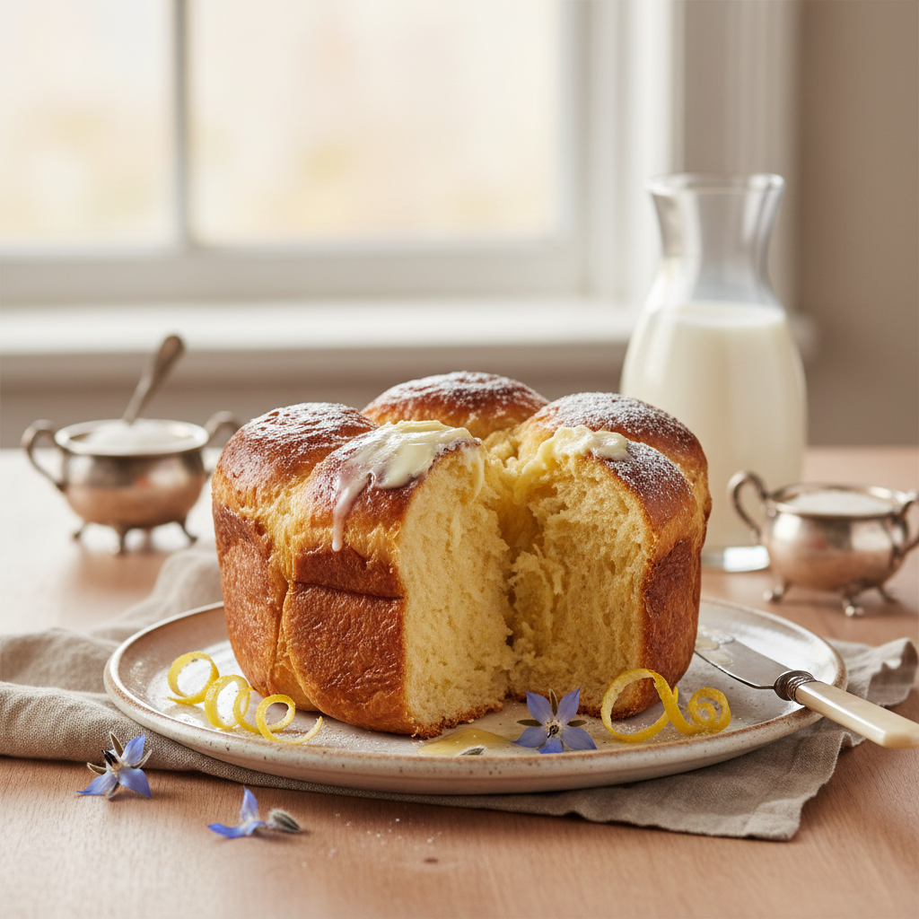 Photo de Recette de brioche moelleuse au beurre de baratte