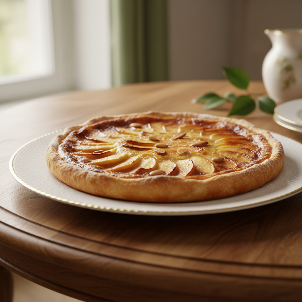Photo de Recette de tarte normande aux pommes et crème d'Isigny