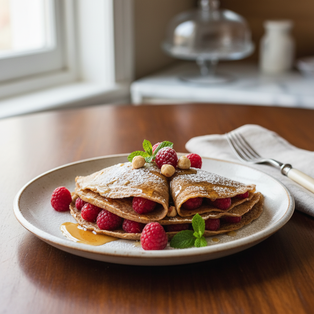 Photo de Recette de crêpes au sarrasin traditionnelles et croustillantes
