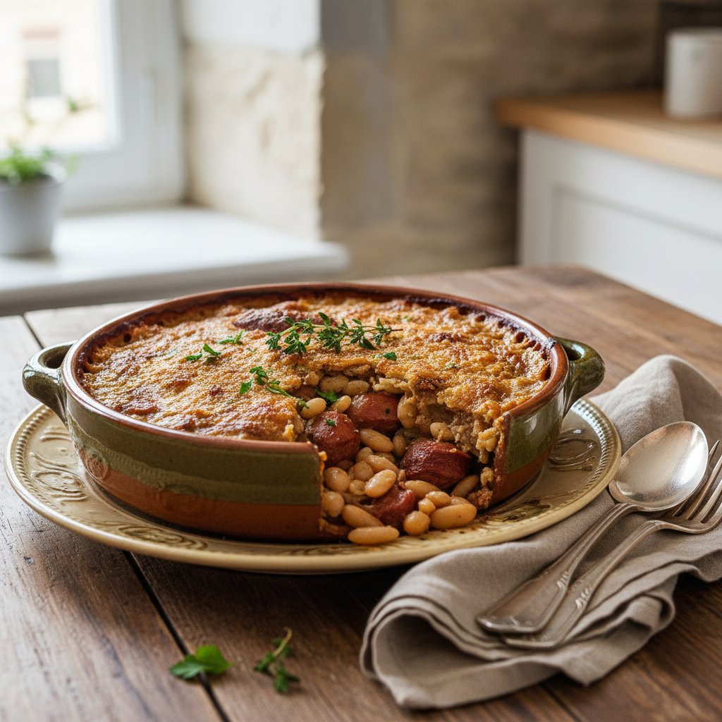 Photo de Recette du cassoulet maison languedocien aux haricots lingots