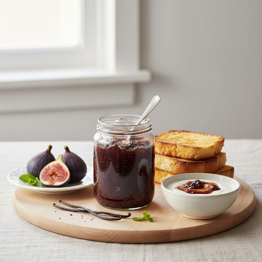 Photo de Recette de confiture de figues à l'ancienne et vanille