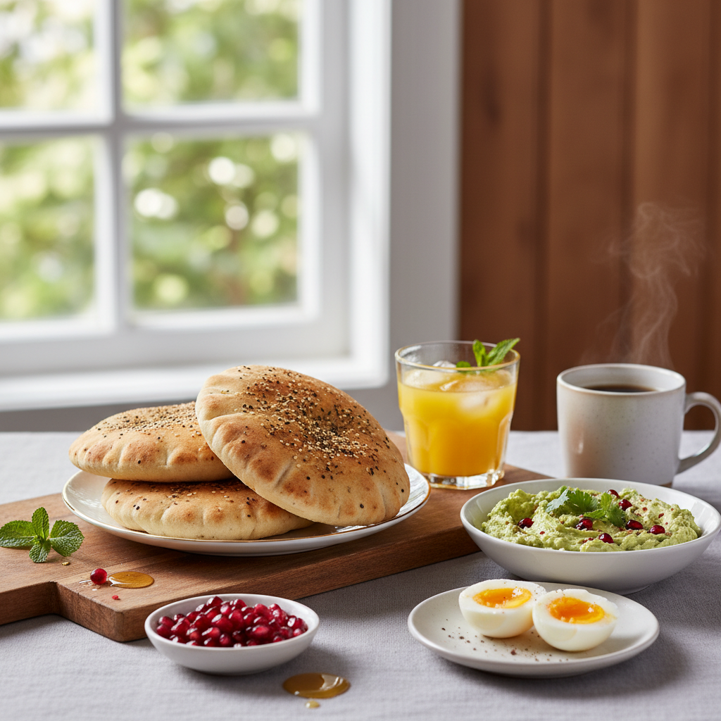Photo de Recette de pain pita maison moelleux pour le petit-déjeuner