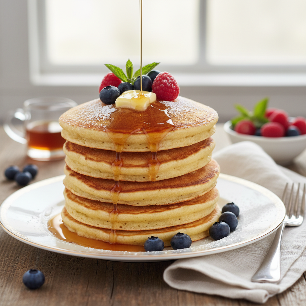 Photo de Recette de pancakes épais et moelleux comme aux USA
