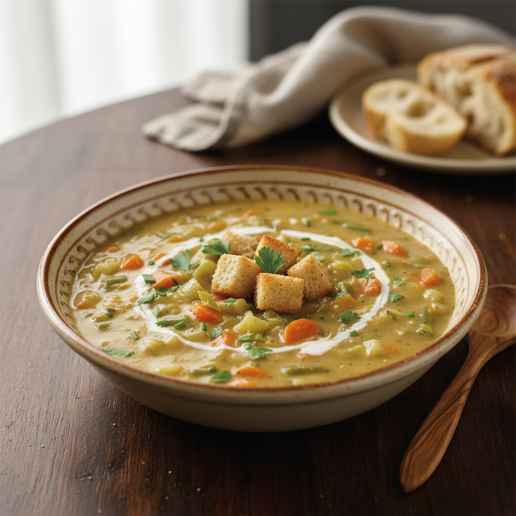 Photo de Recette de soupe aux légumes d'autrefois très savoureuse