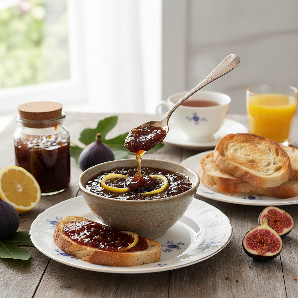 Photo de Recette de confiture de figues à l'ancienne et au citron