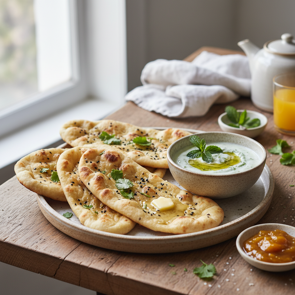 Photo de Recette du pain naan indien moelleux et inratable