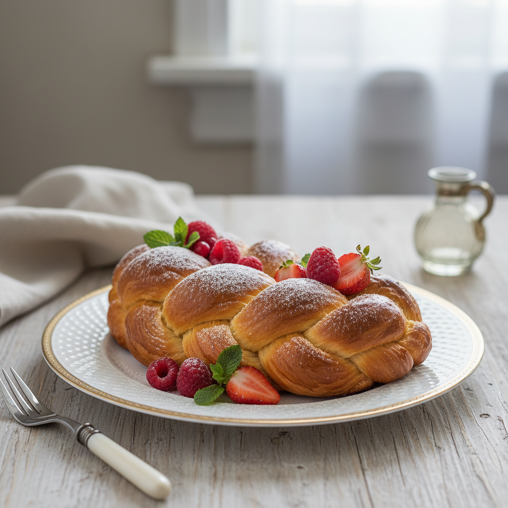 Photo de Recette de la brioche tressée au Thermomix inratable