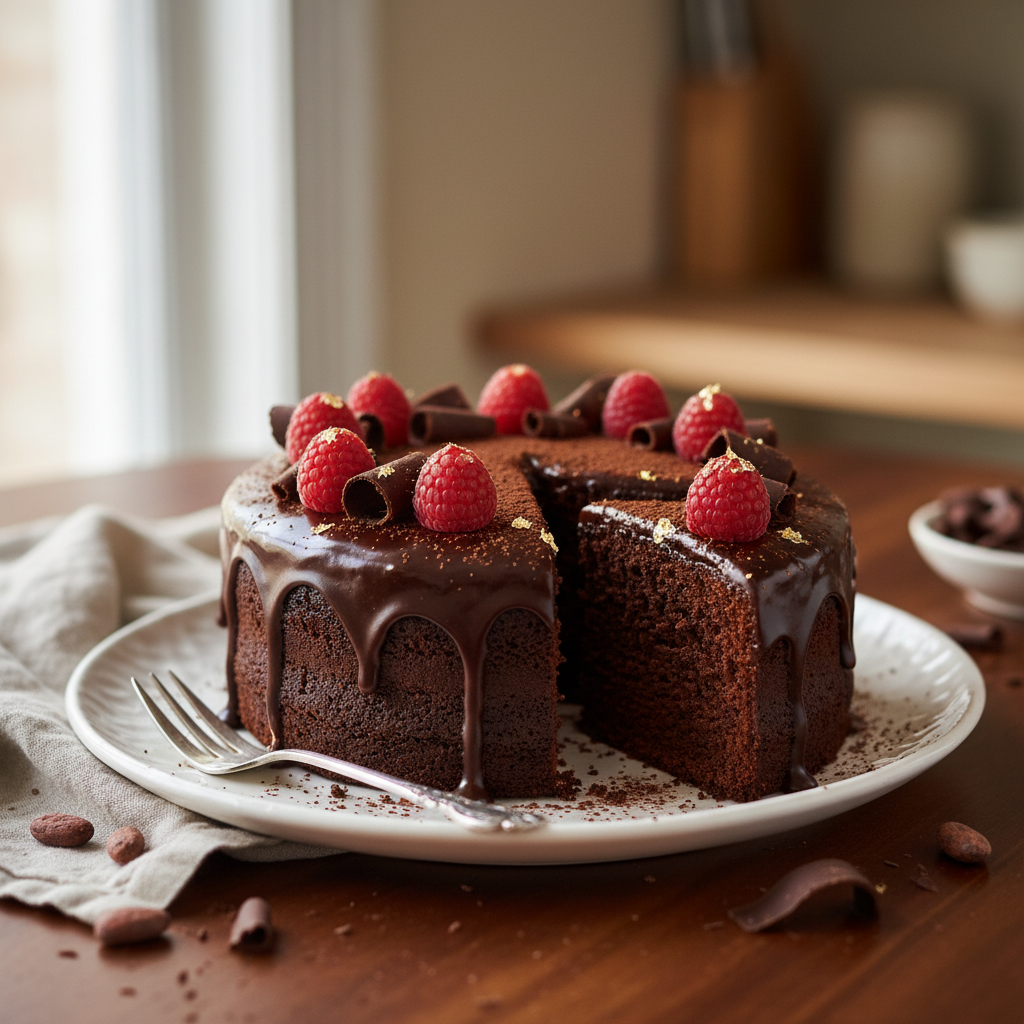 Photo de Recette du gâteau au chocolat intense et terriblement moelleux