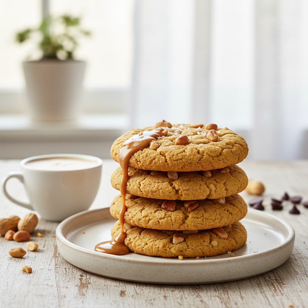 Photo de Recette de cookies au beurre de cacahuète croquants et fondants