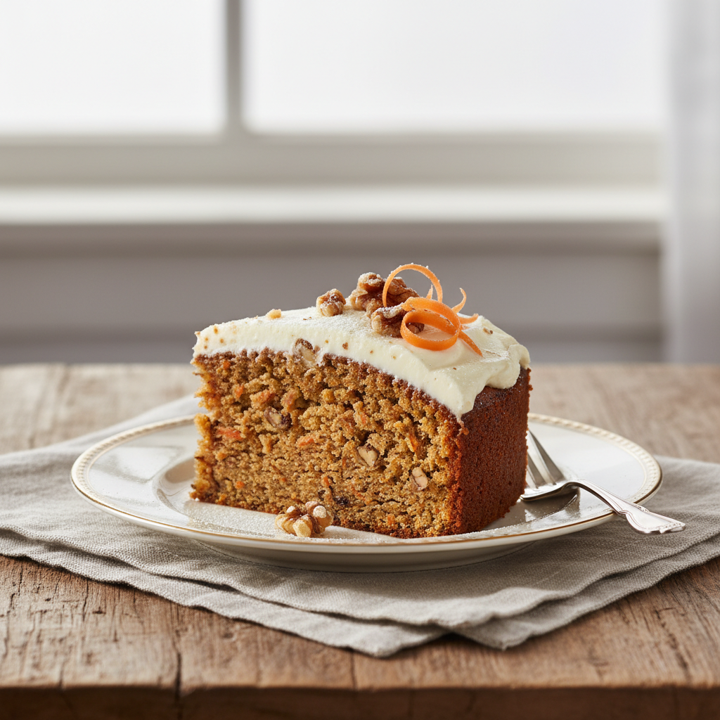 Photo de Recette du gâteau aux carottes fondant et aux noix