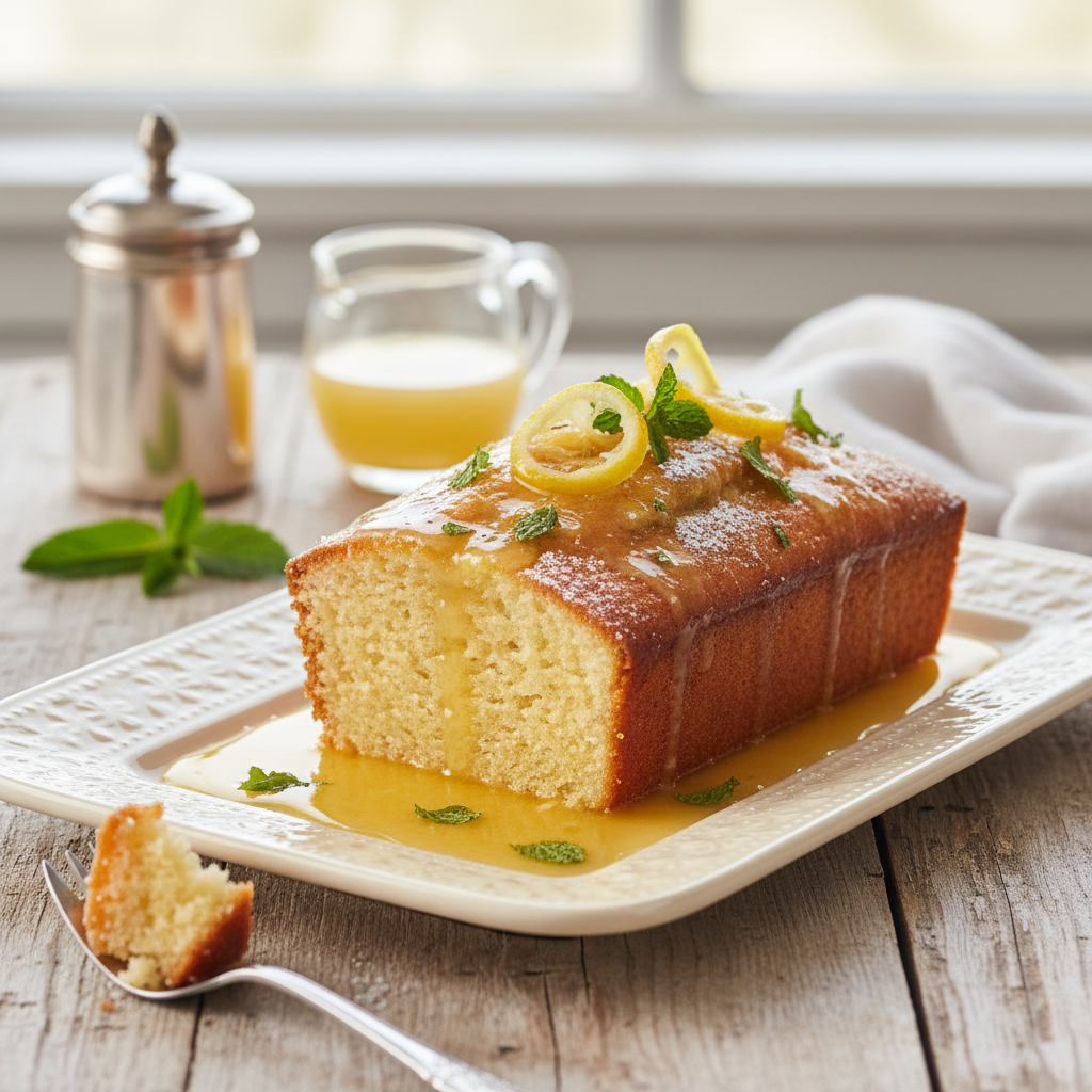 Photo de Recette de cake citron moelleux et son sirop de punchage