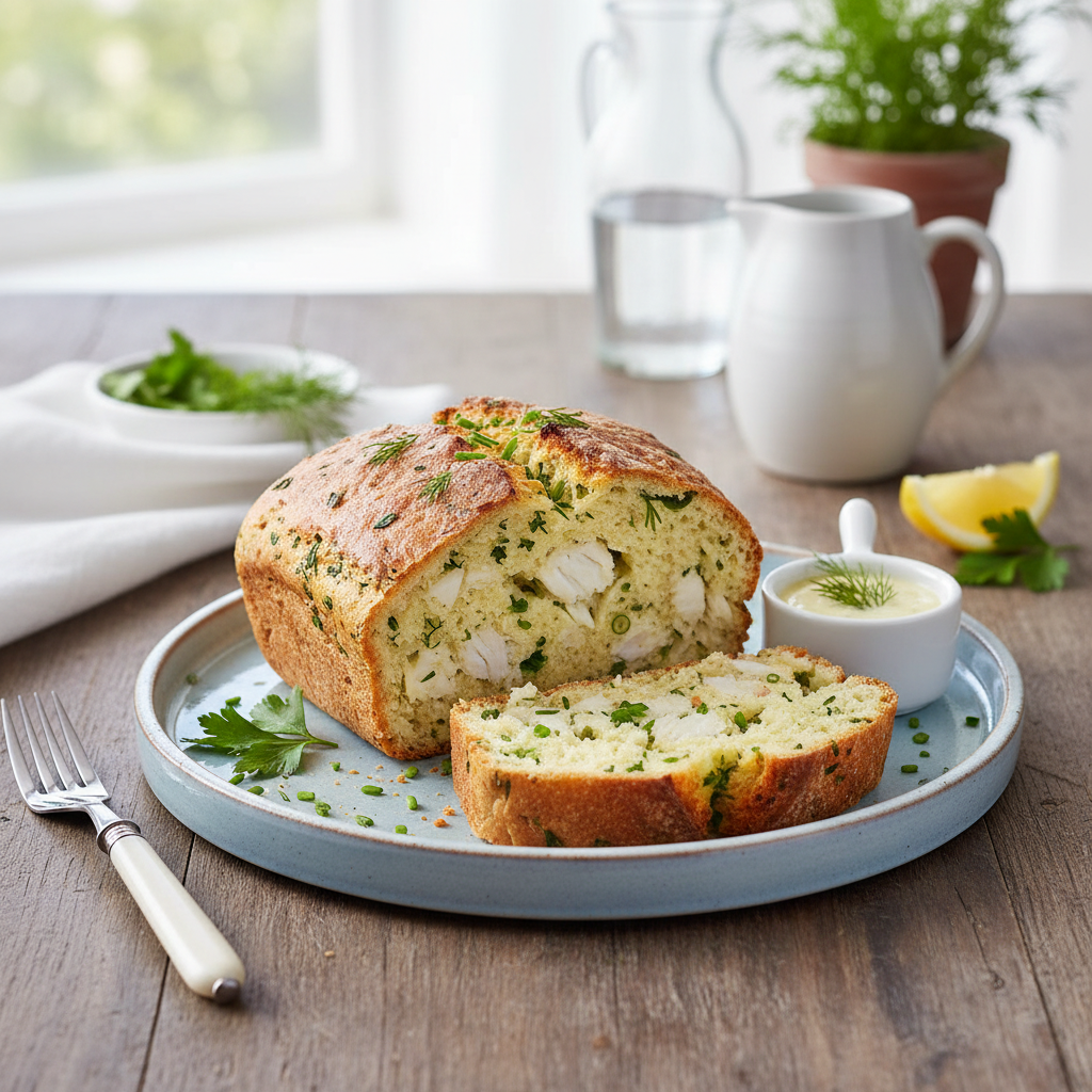 Photo de Recette de pain de poisson blanc aux herbes fraîches