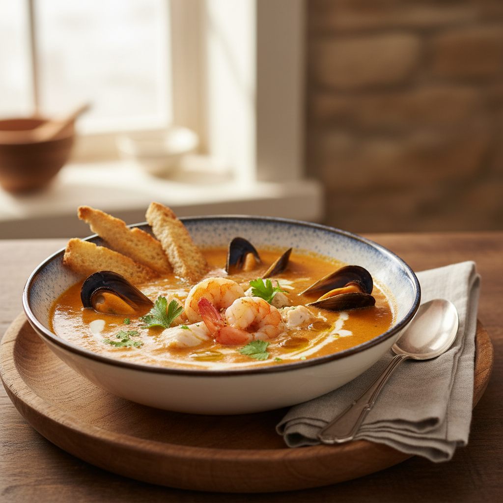 Photo de Recette de soupe de poisson traditionnelle du pêcheur